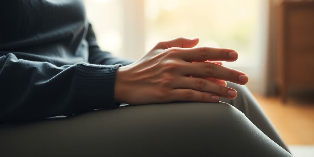 Person relaxing, serene atmosphere.