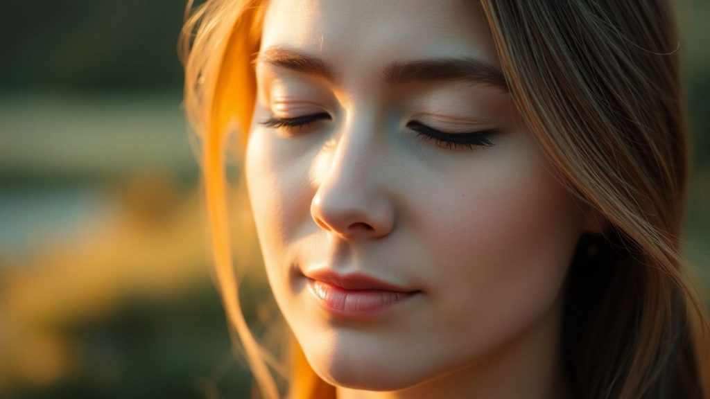 Person finding peace and stopping stress.