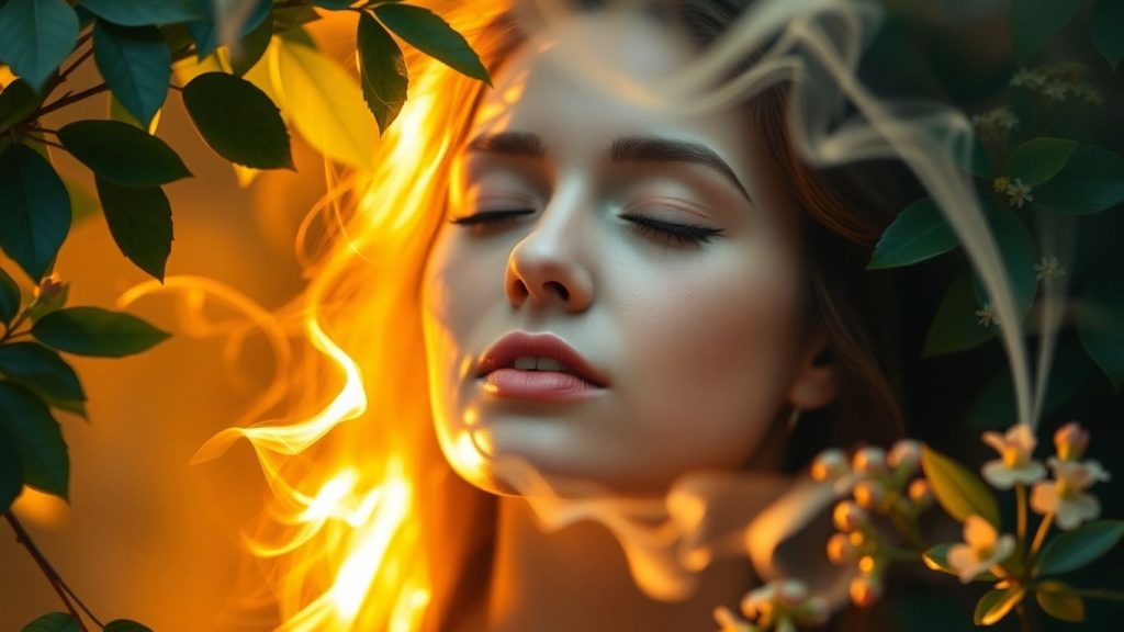 Woman finding calm through holistic stress relief.